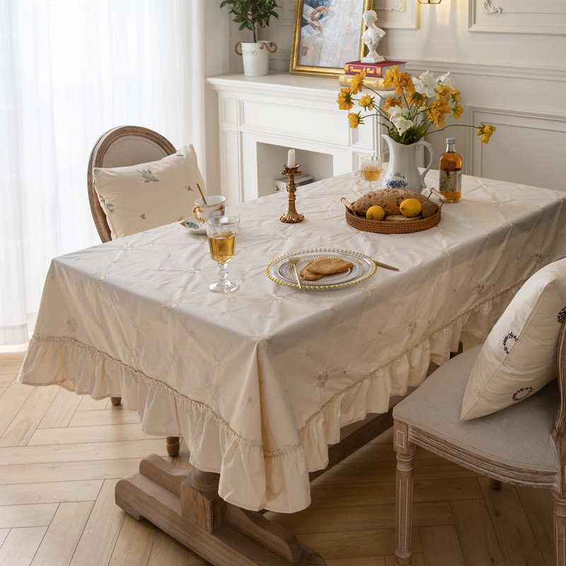 Rectangle Jacquard Wedding Table Cloth Polyester Damask Table Cover For Event Party Hotel Decoration