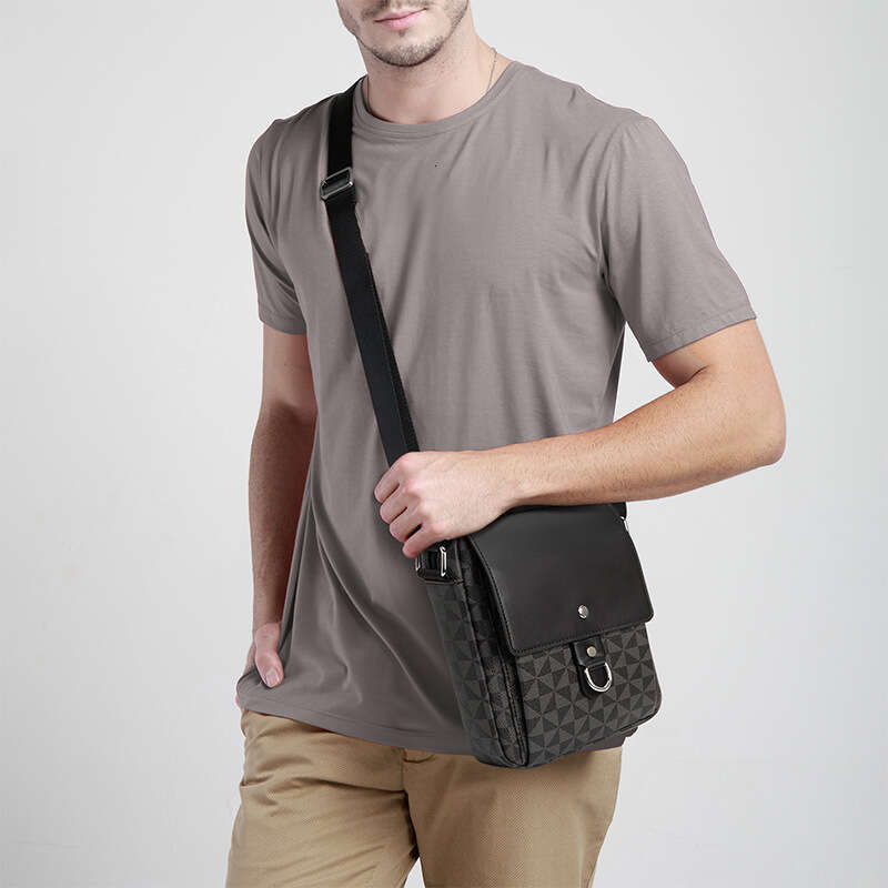 Lacel Urwebin Single Designer Shoulder bags Fashion Printed Vertical Messenger Large Capacity Trendy Elegant Crossbody Men's Bag