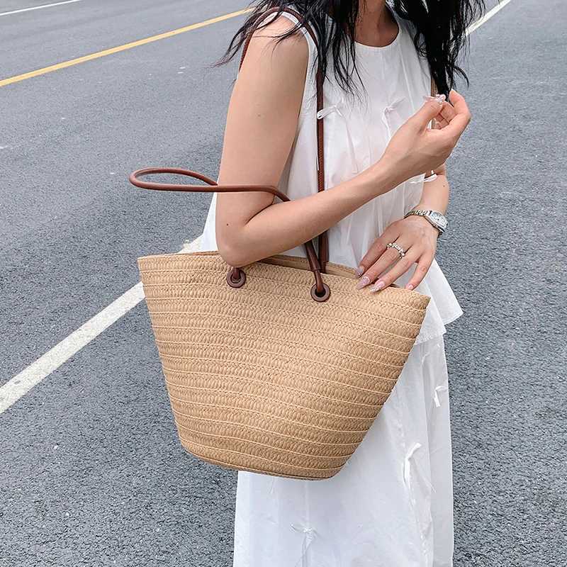 Handmade woven bags able and casual beach tourism large capacity shopping and commuting
