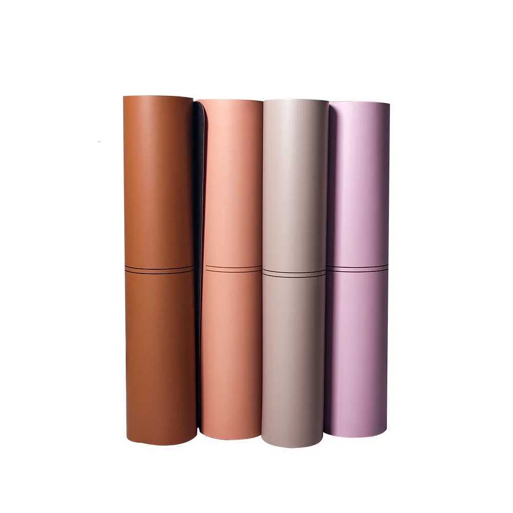 Eco Friendly Natural Oval Shaped Arch Custom Nude Beige Color PU Travel Yoga Mat Non Slip Rubber Yoga Mat CustomXJ250714