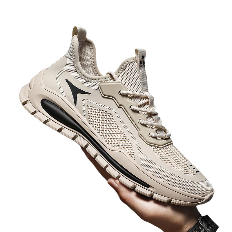 Fashion designer men summer mesh anti slip sports black shoes breathable
