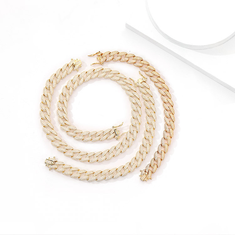 Luxury Jewelry Designer Jewelry Cross-border Chain Jewelry European And American Alloy Men And Women Full Diamond Personality Wave Necklace Factory Di