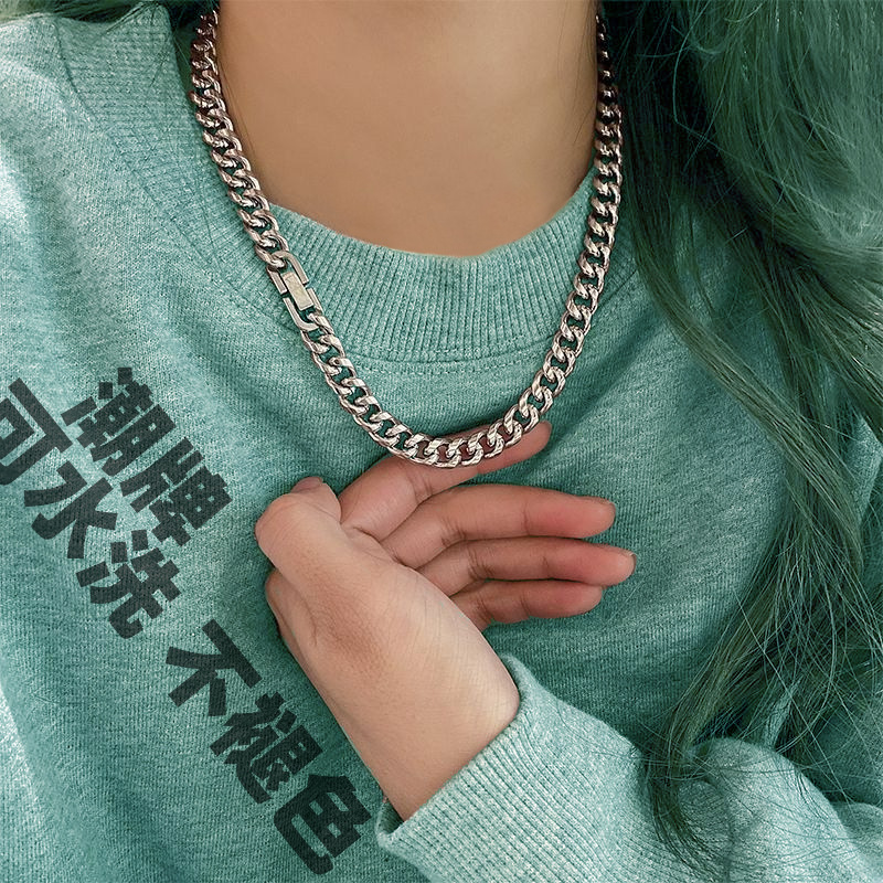 Luxury Jewelry Designer Jewelry Titanium Steel Chain Necklace Accessories Men's Trendy Stainless Steel Non-fading Necklace American Style Men