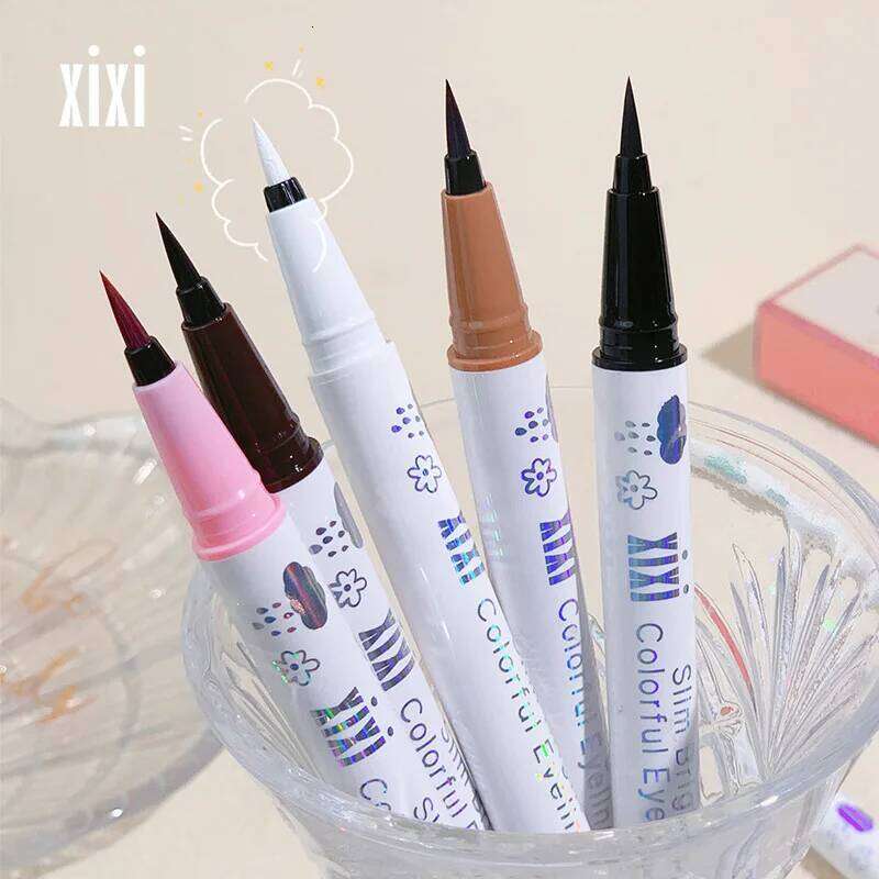 Ultra-fine Liquid Pen Waterproof Lasting Blue Red Sweatproof Quickily Drying Matte Eyeliner Pencil Eyes Makeup Cosmetic X250715 X2507