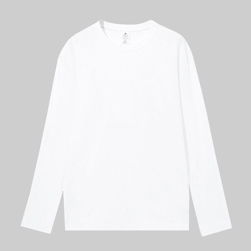 C181030 men's long-sleeved T-shirt men's autumn and winter loose round neck sweater German velvet bottoming shirt autumn wear warm clothes