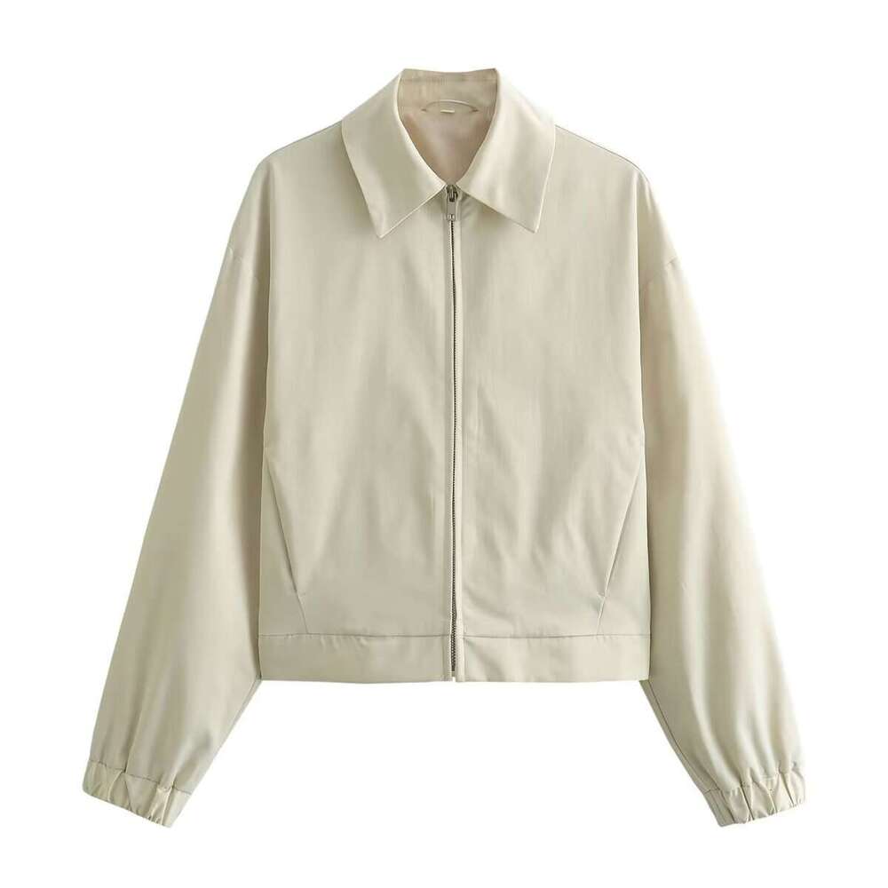 TRAFZASHEIN Women's Spring And Autumn New Style Casual Turn-Down Collar Flight Jacket Coat B5