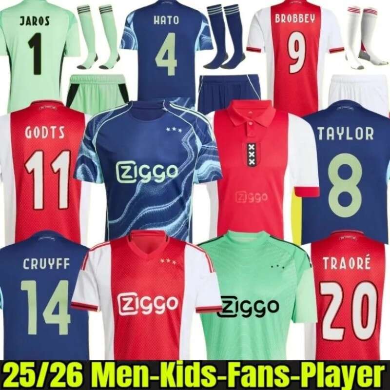 25 26 BROBBEY Amsterdam 125th Anniversary Soccer Jerseys Kids Kit 2025 2026 BERGWIJN Home Away 3rd Fourth Football Shirts AKPOM TAYLOR CRUYFF BERGHUIS
