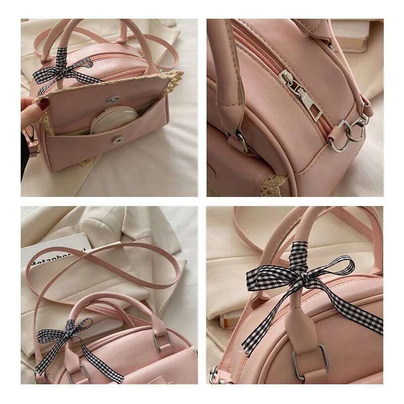 Versatile Bow-Tie Hand-Held Boston For Women In 2025 Korean Version, A Fashionable, Sweet And Casual Crossbody Bag
