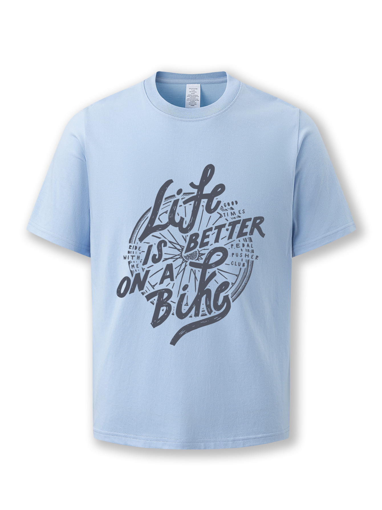Fashionable and breathable T-shirt, summer casual short-sleeved cotton T-shirt, letter animal pattern summer round-neck top