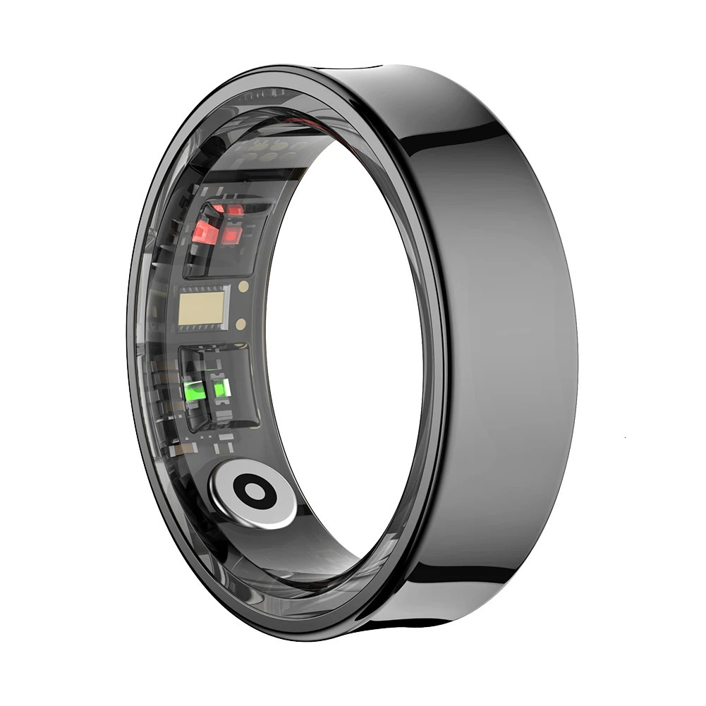 R09 Smart Ring Waterproof Body Temperature Health and Sleep Monitor Heart Rate Blood Oxygen Sleep Monitoring with Charging Case 250711