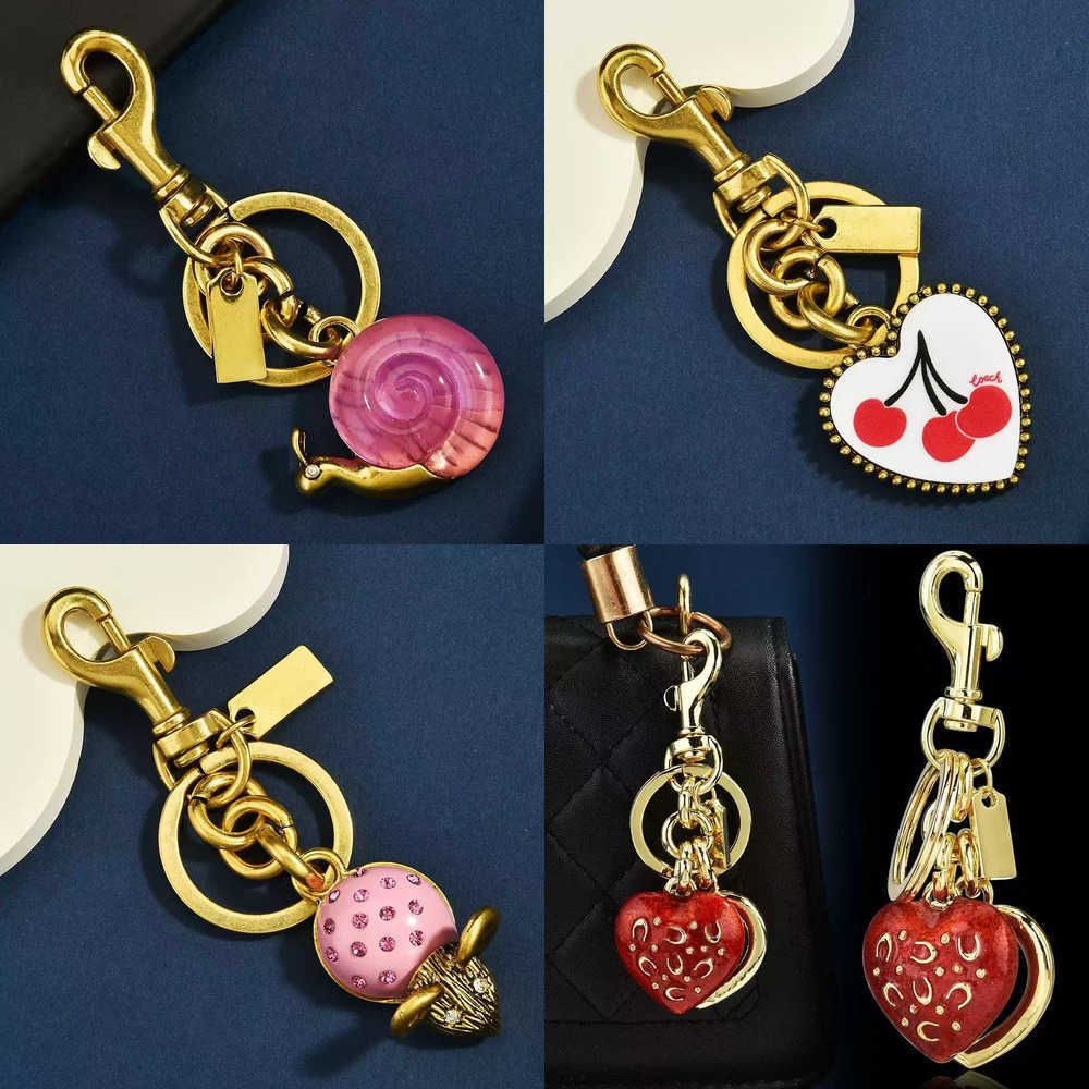 Fashionable Pear Cherry Charm Keychain Decorative cessory for Womens Handbags Bkpks L2509284F00