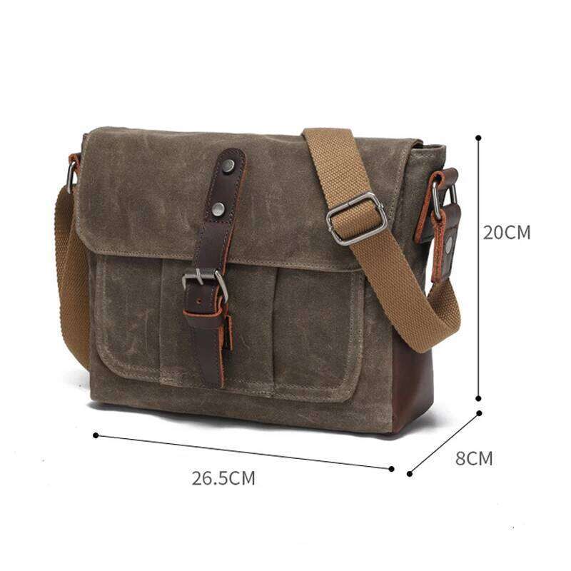 New vintage canvas shoulder Casual men's and women's crossbody Handheld camera Postman bag for out-of-home travel