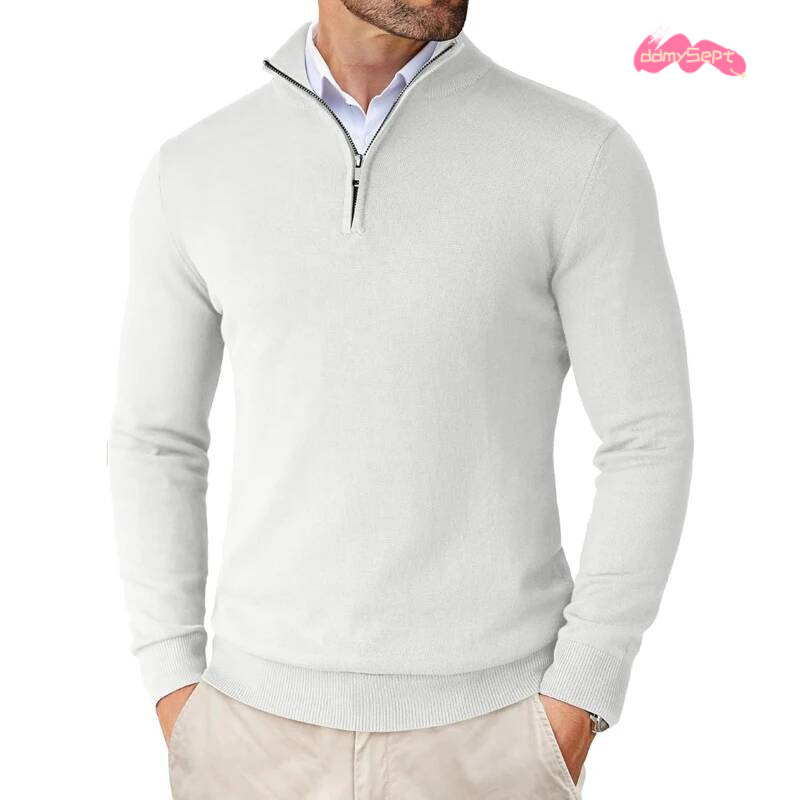 Men's Quarter Zip Up Slim Fit Lightweight Mock Neck Pullover Casual Sweaters Half Turtleneck Knitted Outdoor Streetwear ddmysept