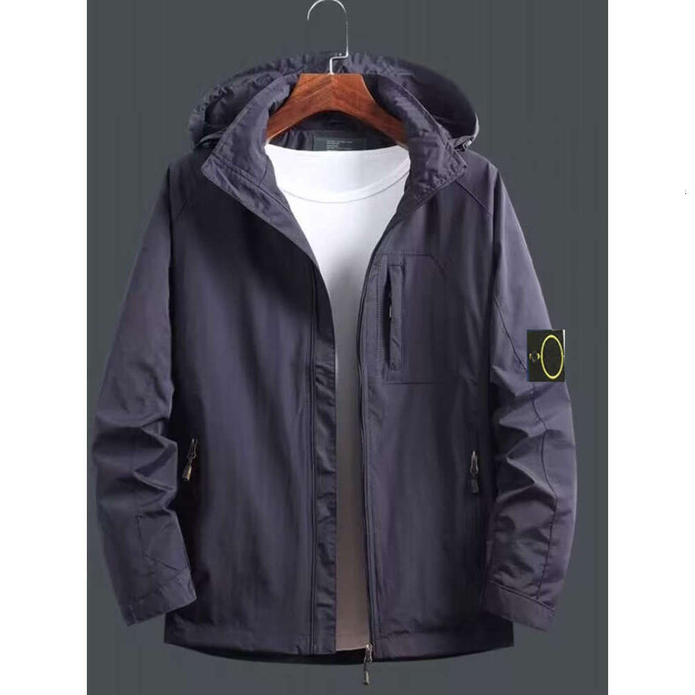 Stone Jacket Men's 2025 New Compass Spring Badge Sleeve Patched Women Men Islandaly Pocket Coat Streetwear Turn Down Topstoney Collars Windbreaker Jacket 473