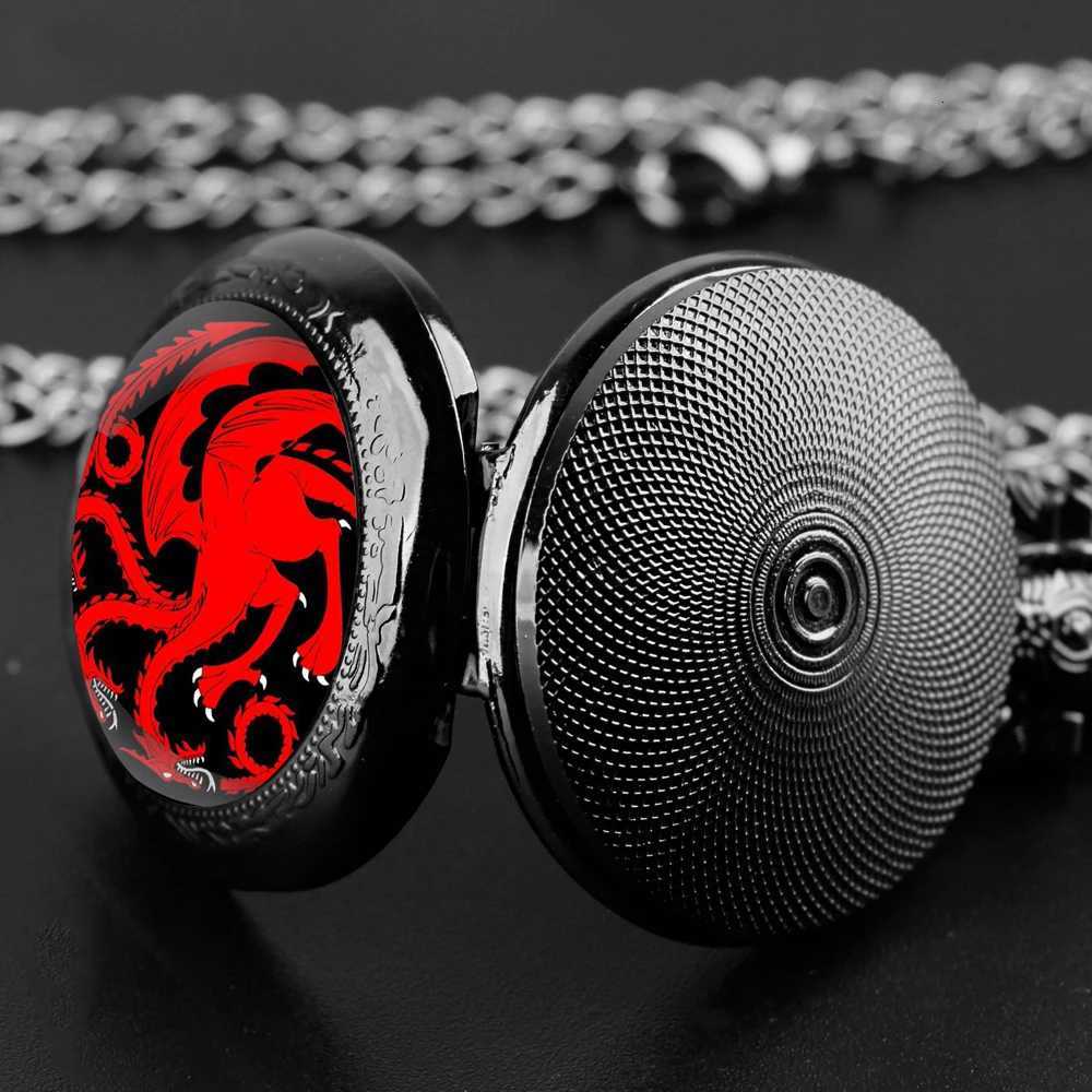 Quartz Movement Pocket Watches Game Thrones Dragon Creative Pocket FOB Watch Pendant for Women Men Children Boy Girl Reloj Watch Z250714