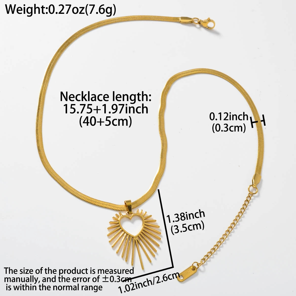 Geometric Heart Sun Pendant Necklace Stainless Steel Gold Color Choker Neck Chain Women Fashion Jewelry Gift for Mother Lover 250711