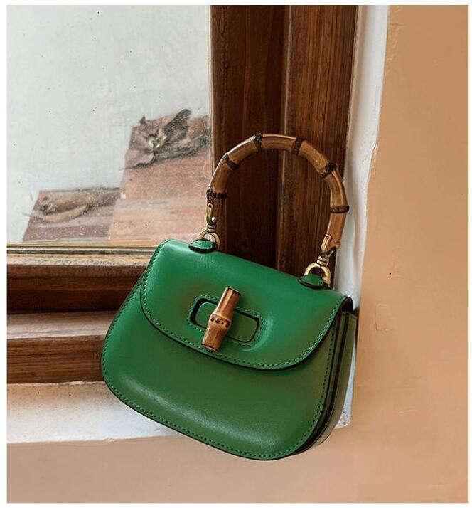 Bamboo Knot Saddle Niche Small Women's 2024 New Trendy Fashion Handbag Shoulder Crossbody Bag