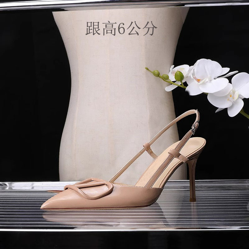 High heels for women, French style spring and summer, shallow mouth wedding shoes fashion 2025 nude color small fragrance style versatile slim heel po