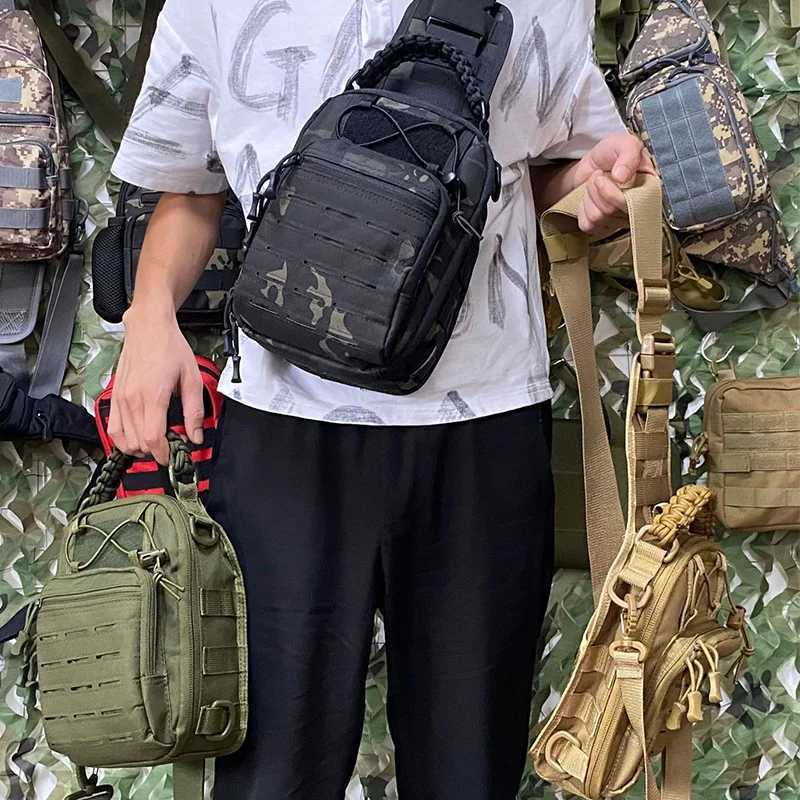 Oulylan Male Wear-resistant Waterproof Satchel Outdoor Versatile Tactical Messenger Bags Portable Sports Packs