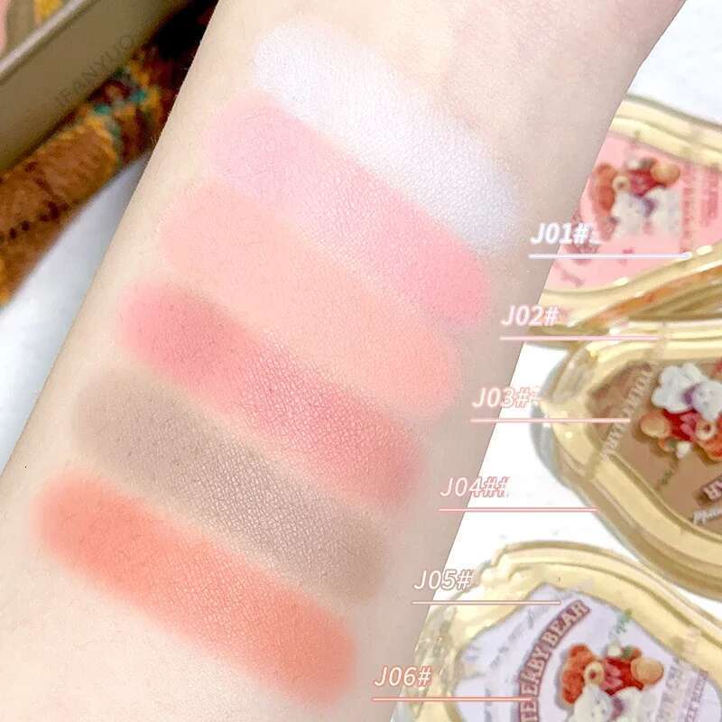 Emed Bear Powder Palette Contour Cosmetics Matte Blusher Cream Makeup Natural Rouge Cheek Tint Blush X250715 X250715