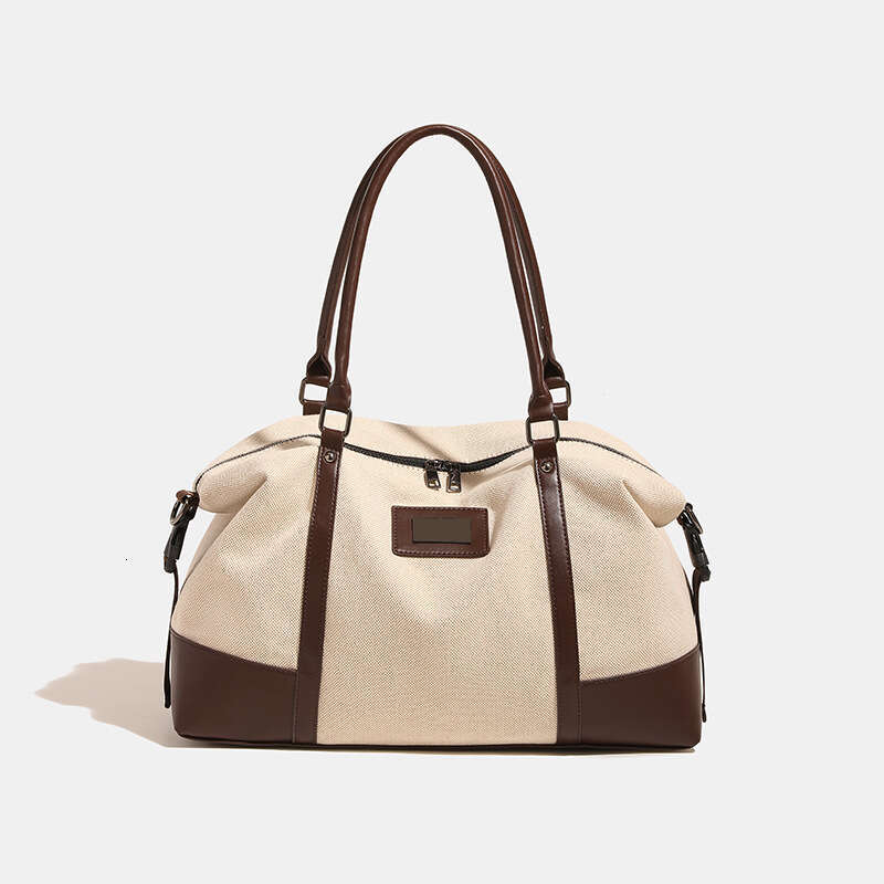 Crossbody Tote Bag for Women Work Bag Lightweight Shoulder Large Capacity Contrast Handbag Outing Travel Large Color Canvas Handbag Fashion Bags