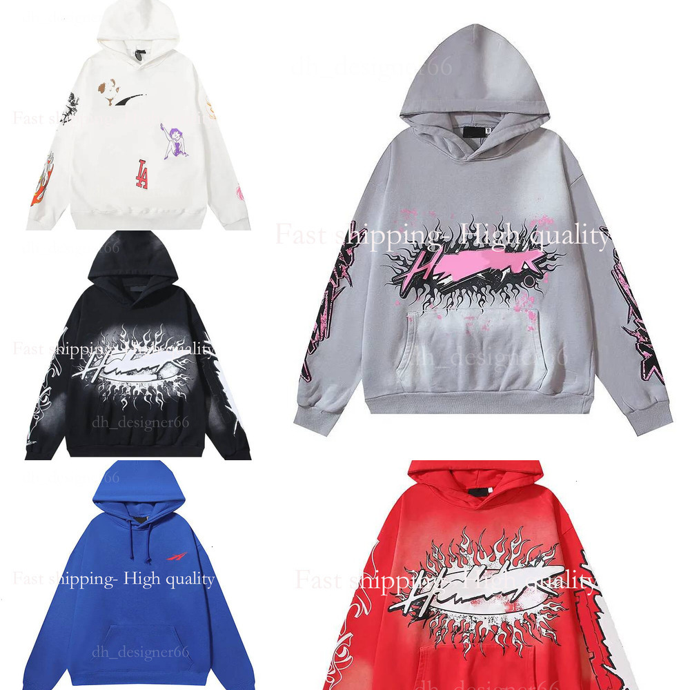 Mirror quality Hellly Starlys hoodies Designer Luxury Hellys Startshirts Hoodie for Men Women Y2K Rapper Hip Hop Summer Classic Graphic Long Sleeve Cotton