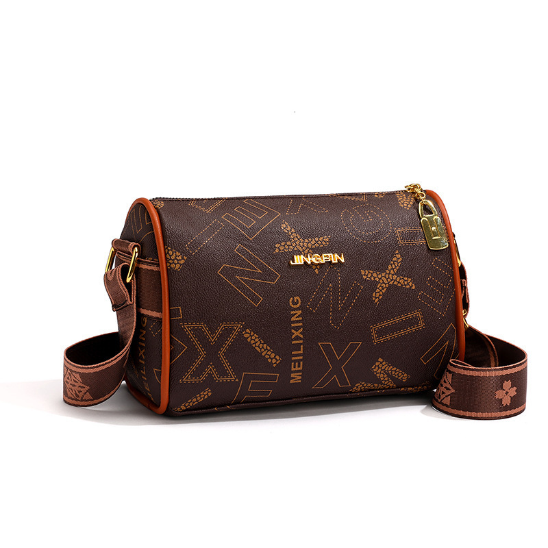 Designer Pillow for Women with Vintage Floral Print Fashionable Niche High-end Feel Genuine Soft Leather Casual Versatile Shoulder Crossbody Light Lux