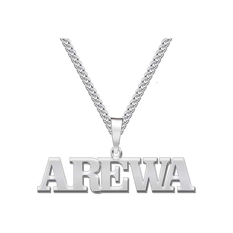 Luxury Jewelry Designer Jewelry Cross-border Hot Sale 5mm NK Chain Name Pendant Necklace Stainless Steel 18K Electroplated One Piece DIY Jewelry Facto