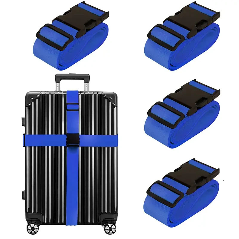 4 pieces of luggage straps for suitcases with adjustable buckle 250708