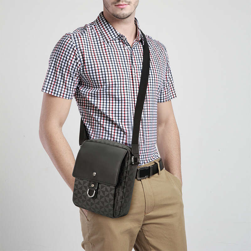Lacel Urwebin Single Designer Shoulder bags Fashion Printed Vertical Messenger Large Capacity Trendy Elegant Crossbody Men's Bag