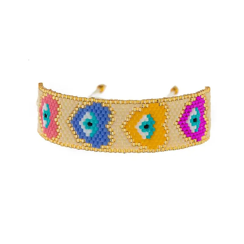 Boho Multicolor Miyuki Beads Heart Bracelet for Women Yoga Jewelry Bangle Charm Handmade Woven Rope Wristband waterproof Gift 250712