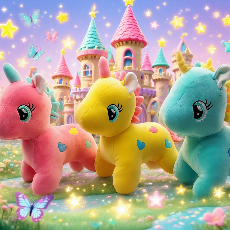 Wholesale of plush toy pendants, cartoon unicorn figurines, hanging decorations, and gifts