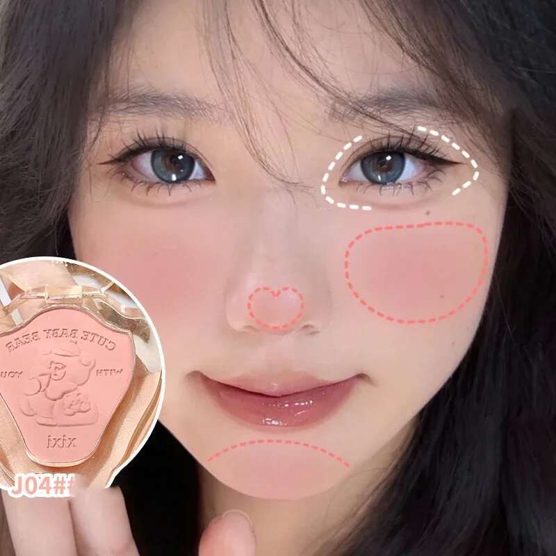 Emed Bear Powder Palette Contour Cosmetics Matte Blusher Cream Makeup Natural Rouge Cheek Tint Blush X250715 X250715