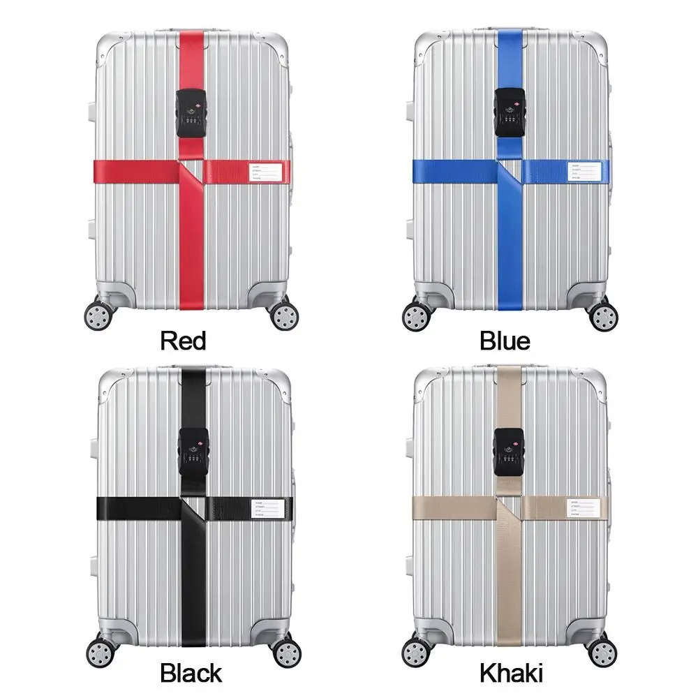 Adjustable Travel Suitcase Band Luggage Suitcase Rope Straps TSA Password Customs Lock Luggage Cross Belt Travel Accessories 250708