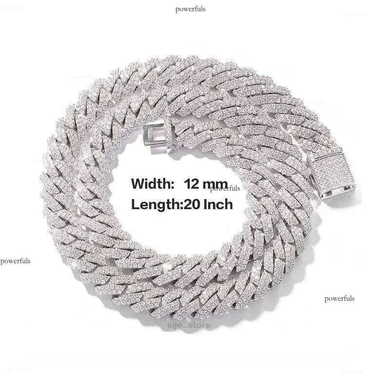 Designer cuban link chain necklace for men women plated gold sier wide 12mm 14mm moissanite dia hip hop mens jewelry personalize choker good