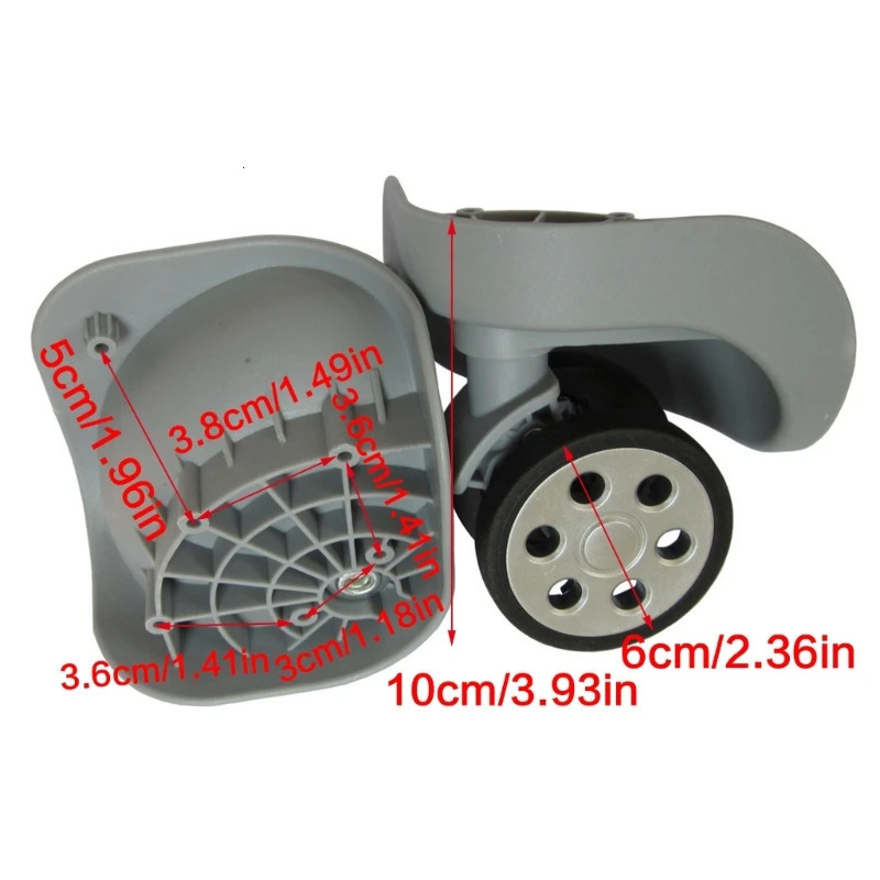1 Pair A191 Trolley Case Luggage Wheel Repair Universal Travel Suitcase Parts Accessories Wheel Replacement 250708