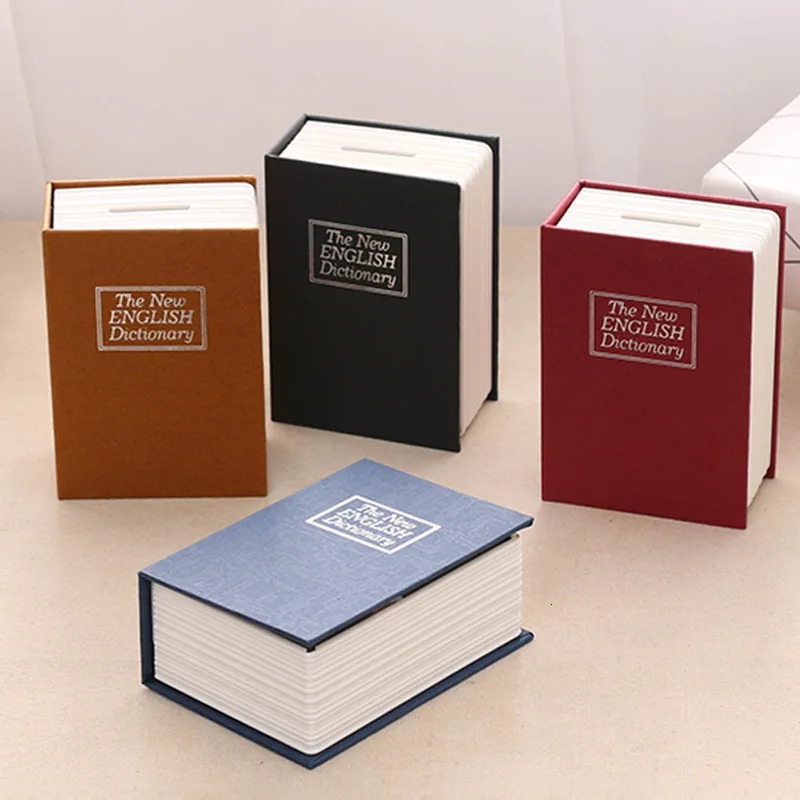 Creative Dictionary Book Money Boxes Piggy Bank With Lock Hidden Secret Security Safe Lock Cash Coin Storage Box Deposit Box 250709