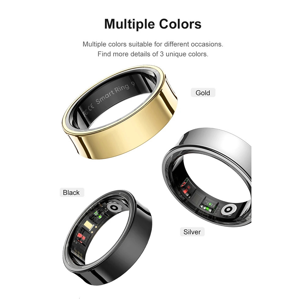 R09 Smart Ring Heart Rate Blood Oxygen Sleep Monitoring Health Fitness Rings Sleep Ring for Men Women 250711