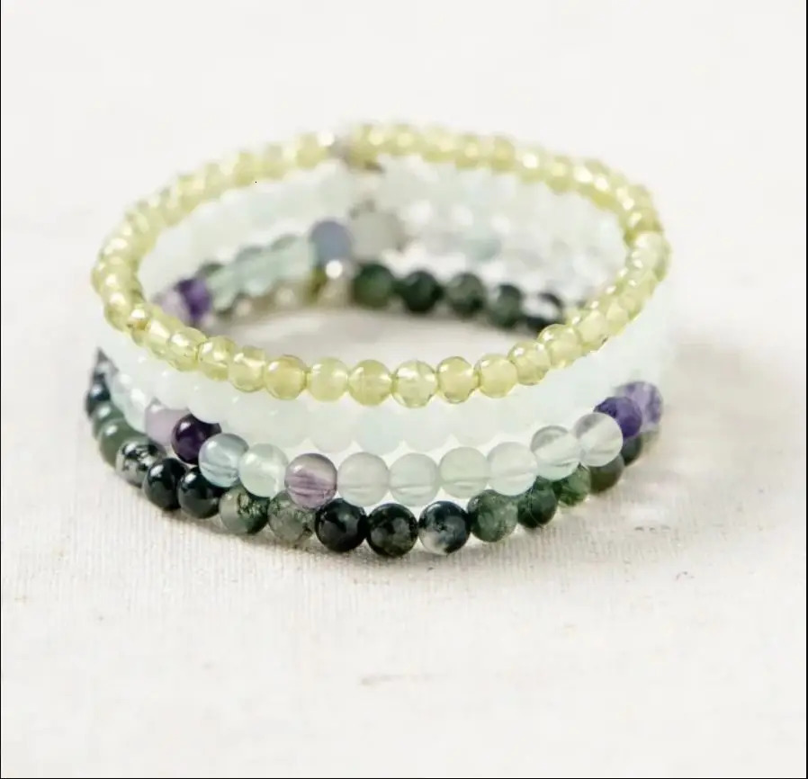Ruberthen 12 Zodiac Series Bracelet Set 4 MM Mini Natural Gemstone Jewelry 250711