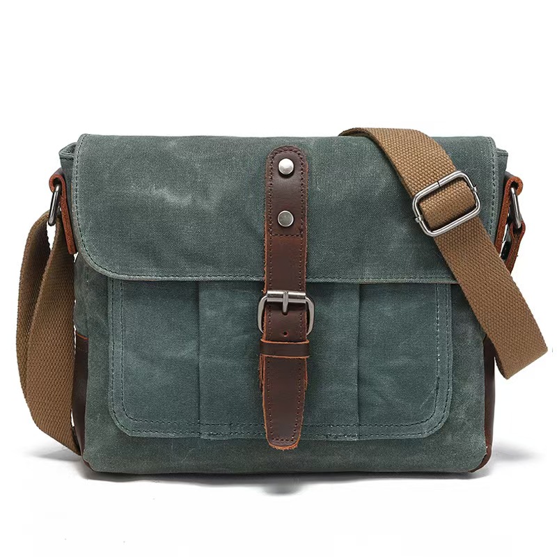 New vintage canvas shoulder Casual men's and women's crossbody Handheld camera Postman bag for out-of-home travel