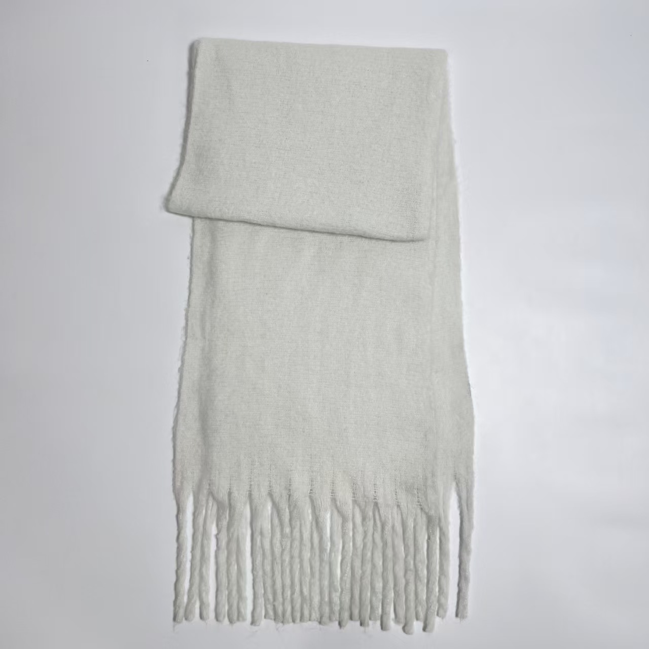 T1218 all-match mohair solid color scarf for women winter thick simple warm enlarged shawl neck