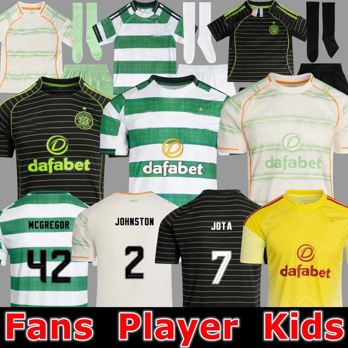 Celts 24 25 26 Soccer Jerseys Home away CelticFC KYOGO EDOUARD McCARTHY KUHN IDAH CHRISTIE KYOGO GRIFFITHS FORREST MEN Kids kit uniforms Football Shirt 2024 2025 2026