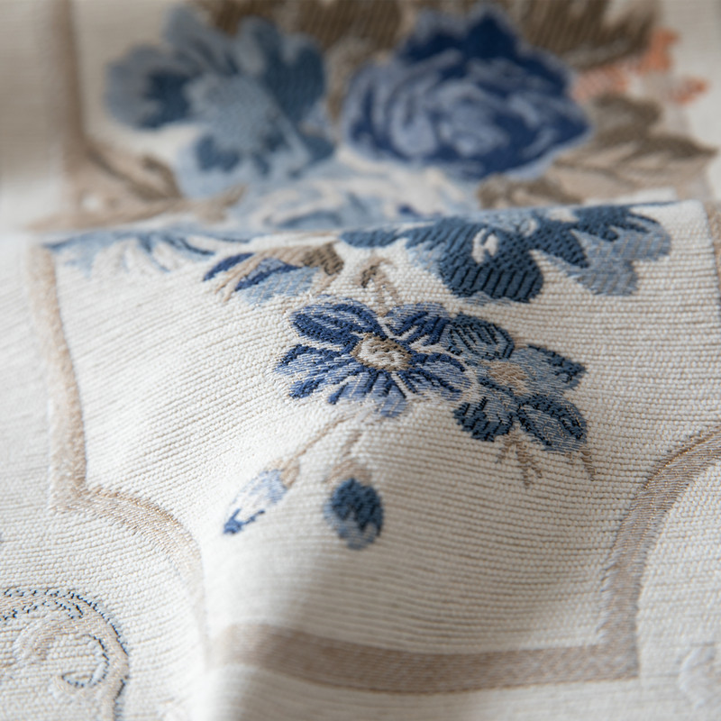Cotton and Linen Splicing Table Flag Home Two-color Woven Tassel Tablecloth Natural Material Homestay Pastoral Decoration