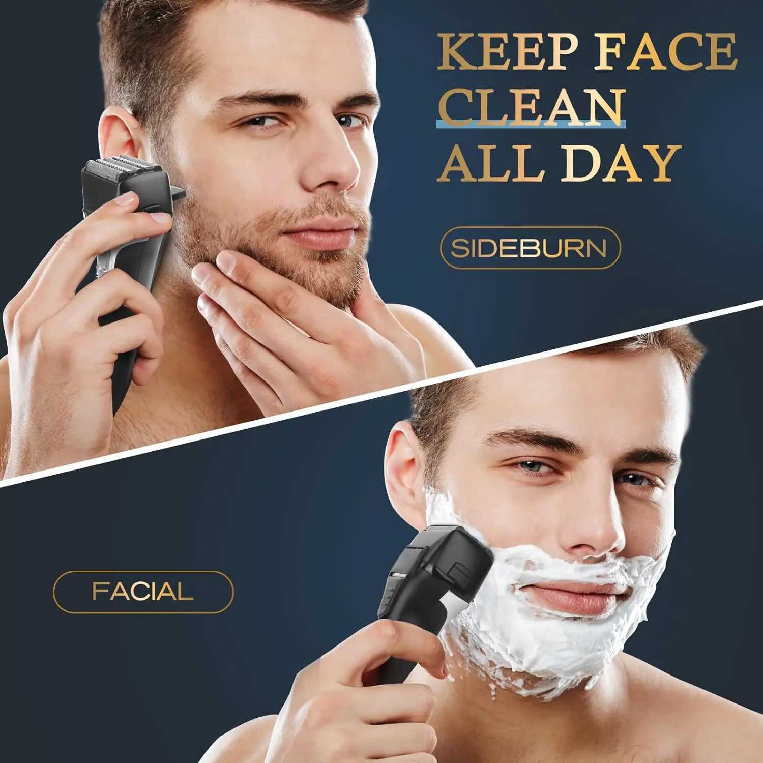 Kemei 5-Blade System Electric Shaver For Men Face Beard Wet Dry Electric Razor Rechargeable Bald Head Shaving Machine 250715 250715