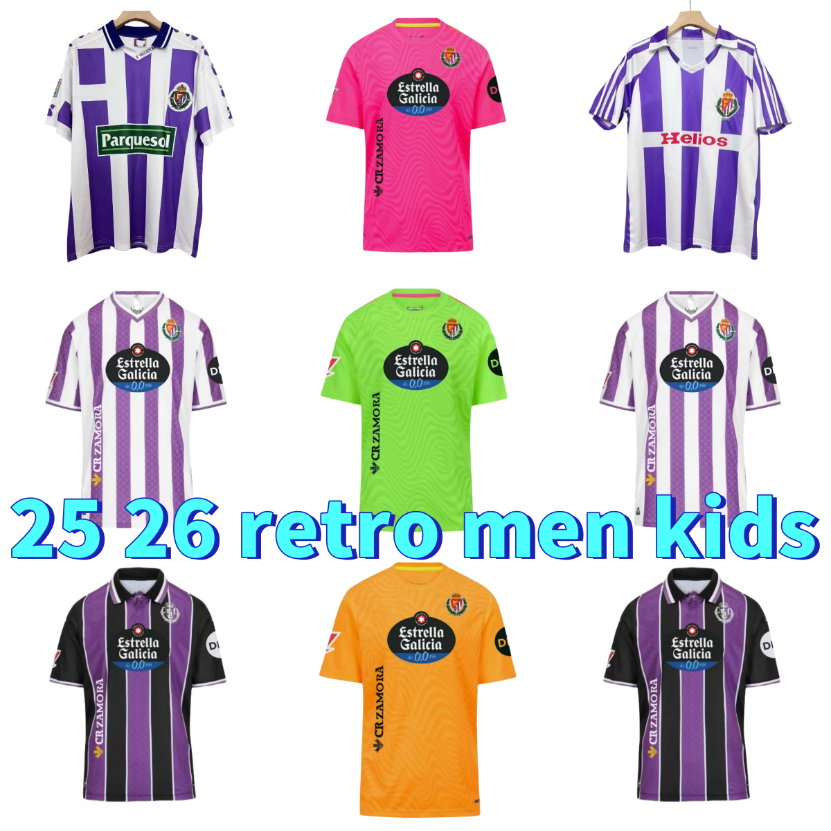 25 Real Valladolid soccer jerseys MONCHU MARCOS ANDRE Plano L. Olaza R.Alcaraz 2025 I. SANCHEZ ANUAR 84 95 96 retro jersey camisetas de futbol men kids kit football shirts
