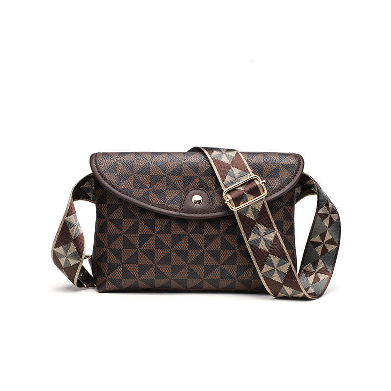 Women's Single Shoulder Crossbody Fashion 2024 Versatile New Simple Wide Strap Windmill Print Small Bag