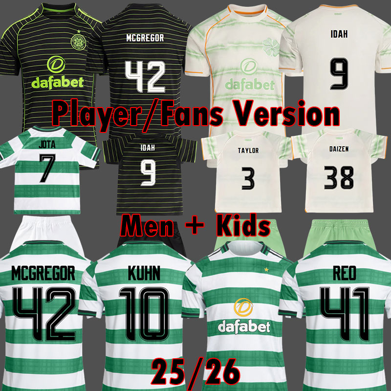 2025 2026 Celticfc Soccer Jerseys Special KUHN ENGELS MCGREGOR FORREST 25 26 CELTICFC Kit IDAH KUHN football shirt Men kits Kids Equipment 3XL 4XL 999