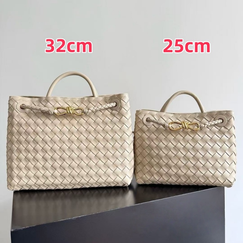 mirror quality designer Andiamo women's leather versatile woven handle handbag sheepskin white crossbody parachute bag with gift box