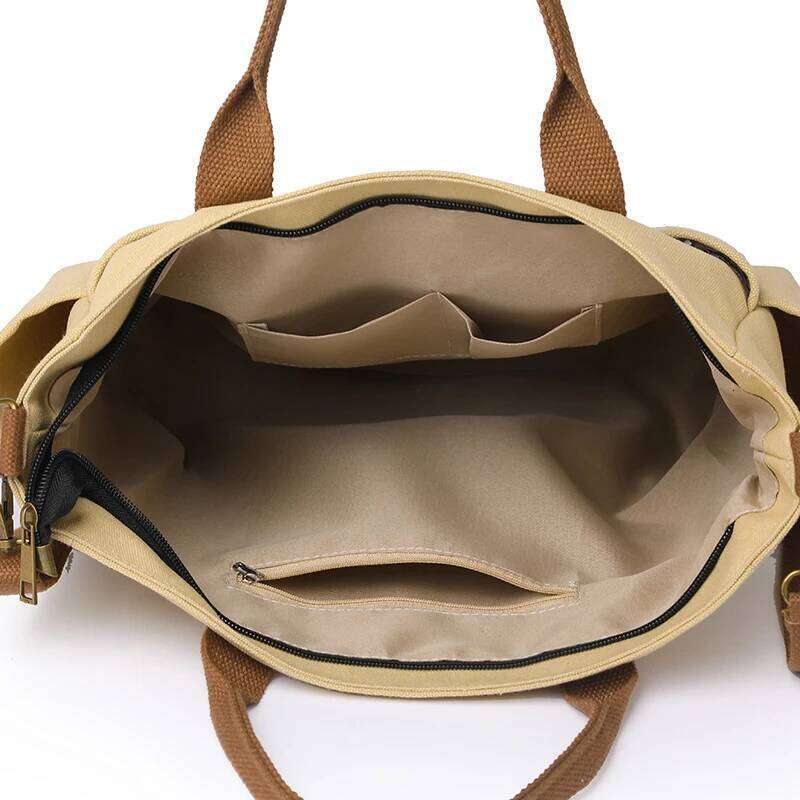 Women's Tote Bag Casual Canvas High Quality Shopping Female Crossbody Schoolbags Solid Shoulder Shopper Bags For Women Handbag