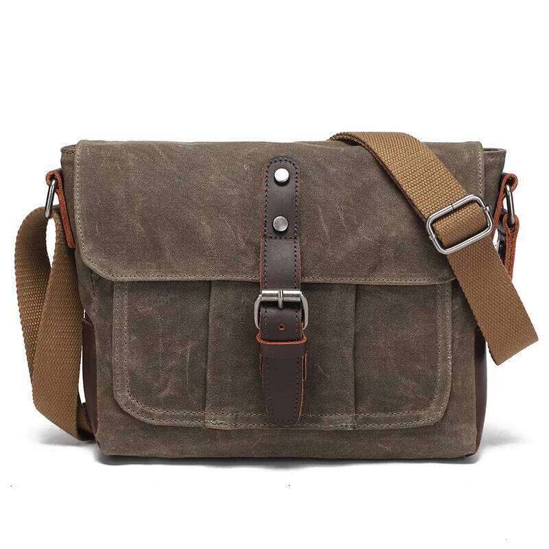 New vintage canvas shoulder Casual men's and women's crossbody Handheld camera Postman bag for out-of-home travel